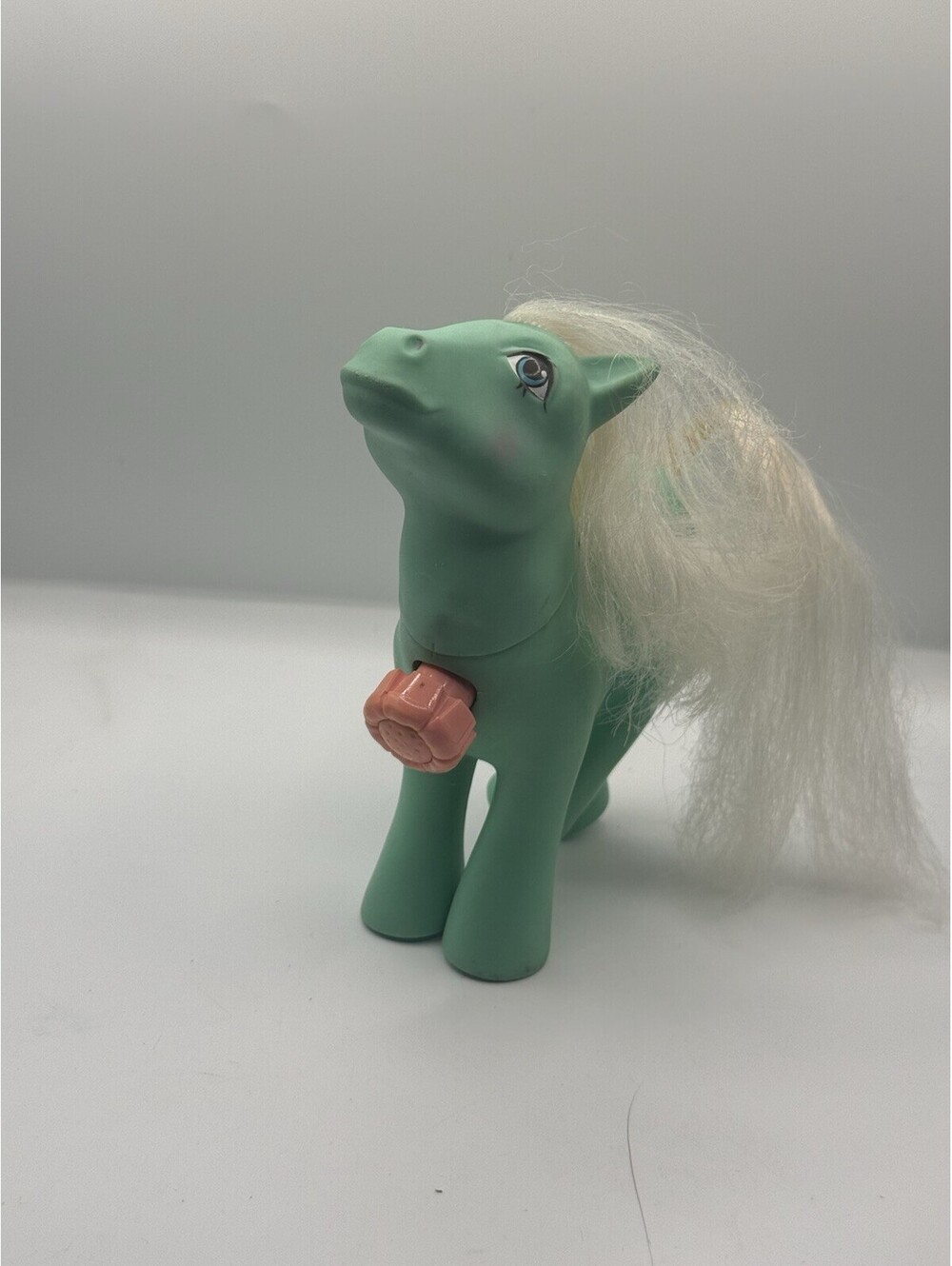 Vintage G1 My Little Pony Dance N Prance Player Spinning Tail 1984 Green Pink